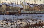 Maurice cullen Winter at Moret painting